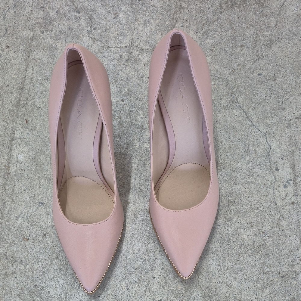 Coach Pink Heels Classic Pointed-Toe Pumps